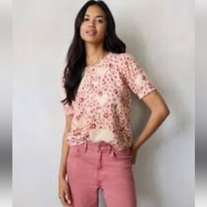 NWT Valentines Hearts Soft Sweater Lauren Conrad Women’s 1X Beige Pink $40